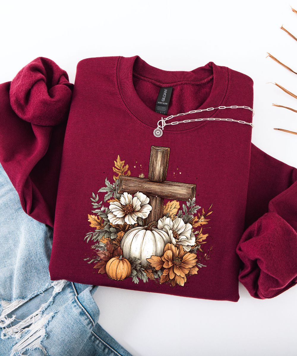 Pumpkin Cross Sweatshirt